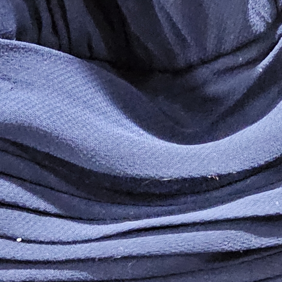 Mac Duggal HIGH NECK CHIFFON GOWNIn Blue Size 10 NWT MSRP $398 - Picture 7 of 9